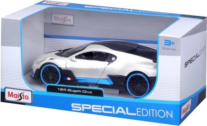 Model makine sportive Maisto Bugatti Divo 1:24, e bardhë