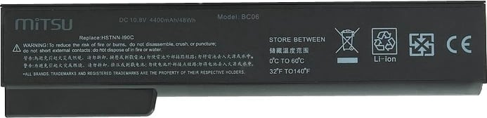 Bateri për laptop HP MITSU, 10.8 V, e zezë 