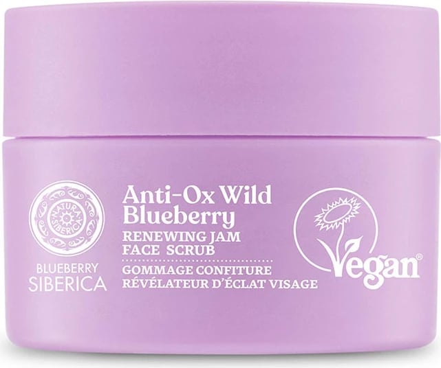 Scrub për fytyrë për femra Natura Siberica Blueberry Siberica vegan renewing, 50ml