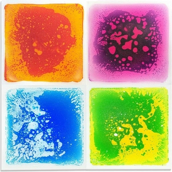 Pllaka senzoriale Tullo, set 4 copë, shumëngjyrëshe