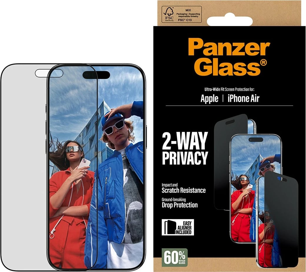 Xham mbrojtës PanzerGlass 2-Way Privacy për iPhone Air/UWF