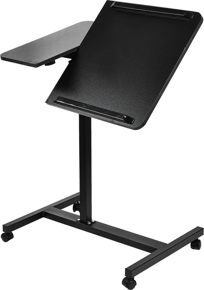 Tavolinë mobile Maclean MC-121 B për laptop/kompjuter, e zezë, rregullim lartësie 59-89cm