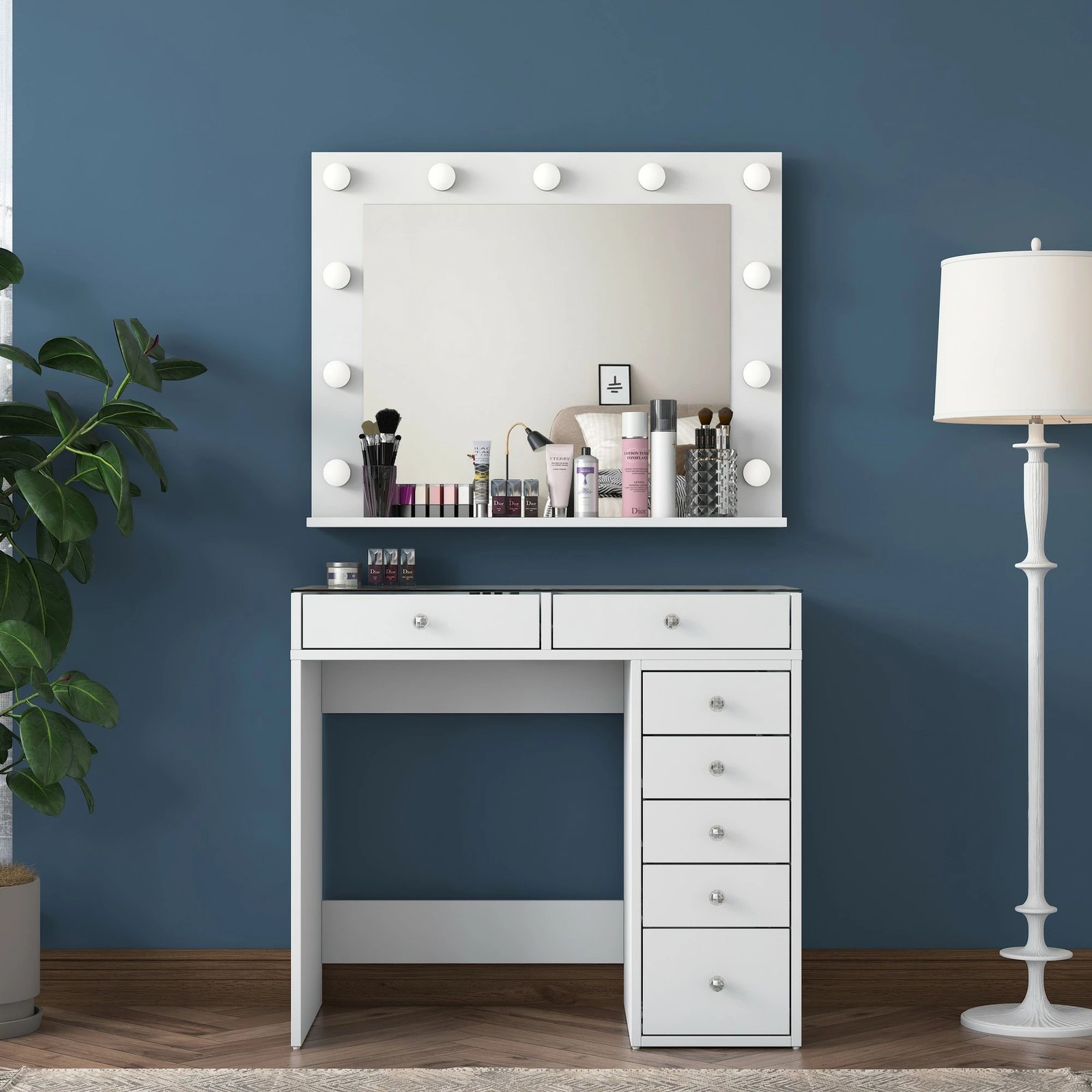 Tavolinë grimimi Hanah Home, BJ117 - 2788, e bardhë