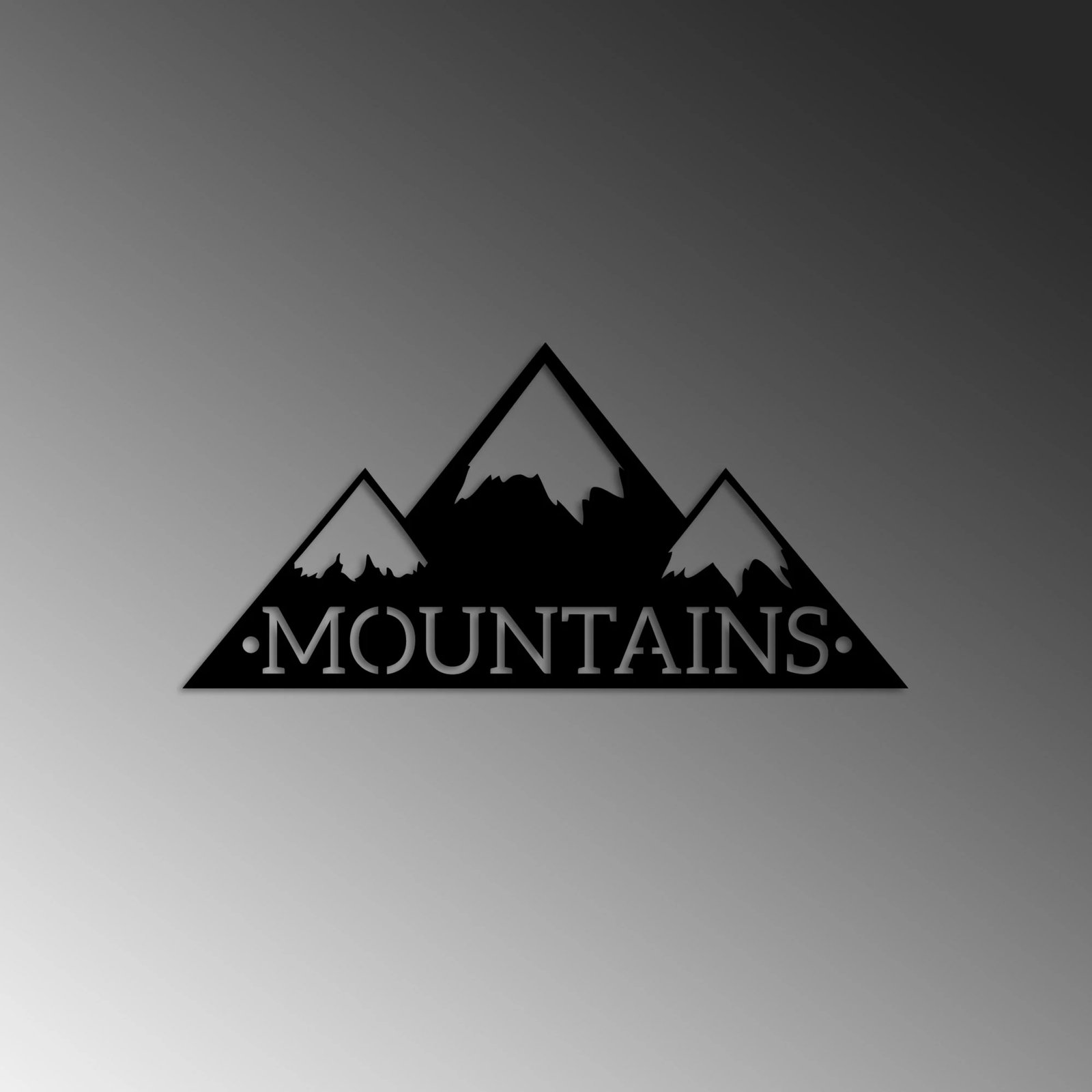 Aksesor dekorativ metalik për mur, Wallity, male