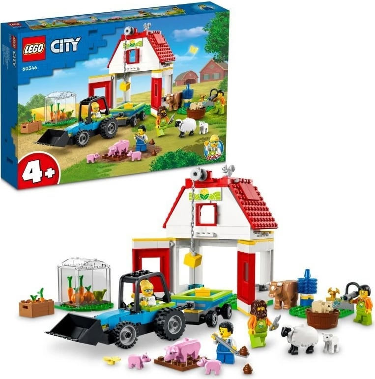 Lodër për fëmijë LEGO City 60346, Barn and farm animals