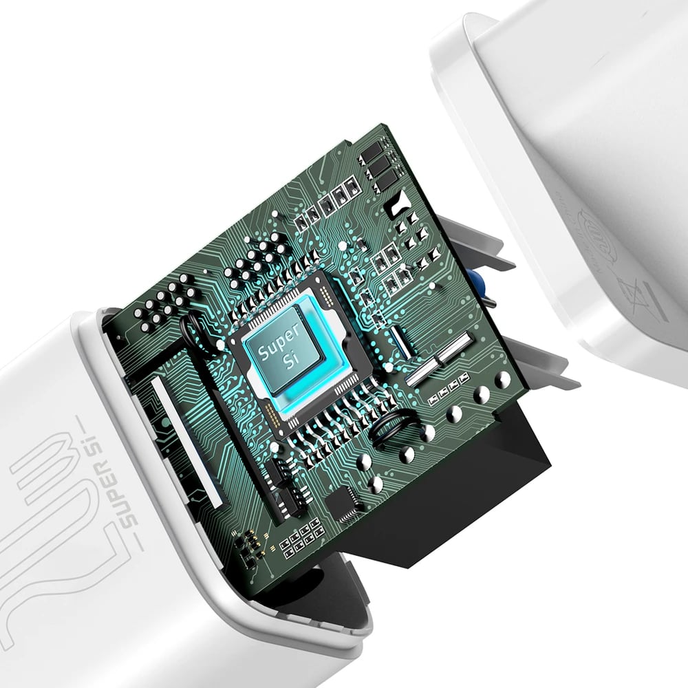 Karikues muri Baseus Super Si 1C, 20W, USB-C, i bardhë Karikues muri Baseus Super Si 1C, 20W, USB-C, i bardhë