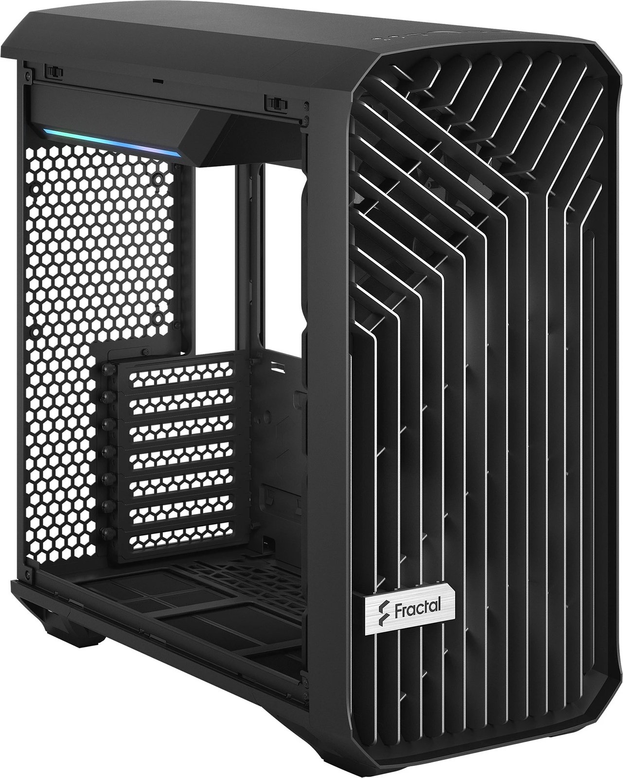 Kasë Fractal Design Torrent Compact, Tower, ATX/EATX/micro ATX/Mini-ITX, xham i temperuar, e zezë Kasë Fractal Design Torrent Compact, Tower, ATX/EATX/micro ATX/Mini-ITX, xham i temperuar, e zezë
