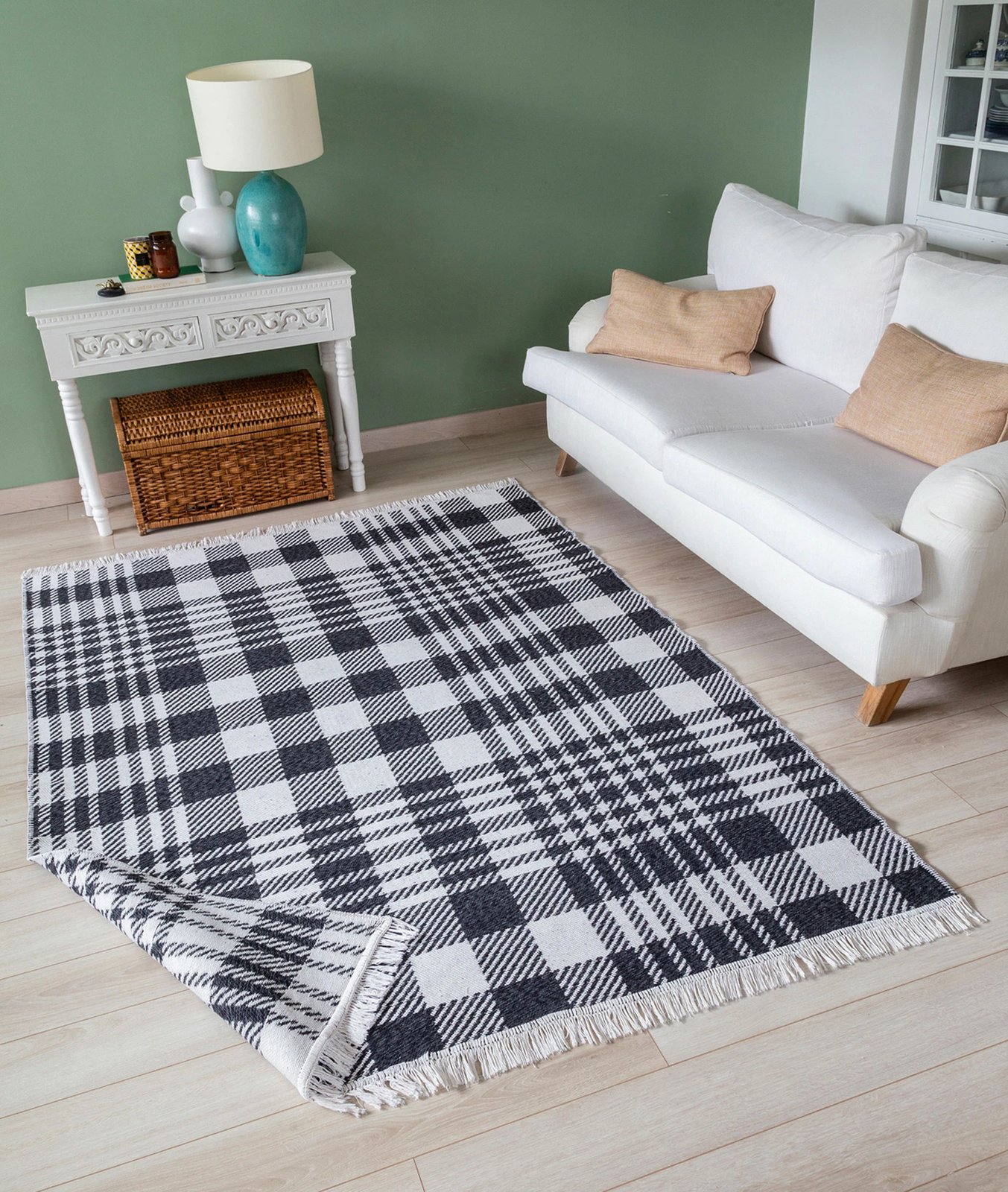 Qilim pambuku, i bardhë dhe i zi, 60x100cm, Conceptum Hypnose, 22991A