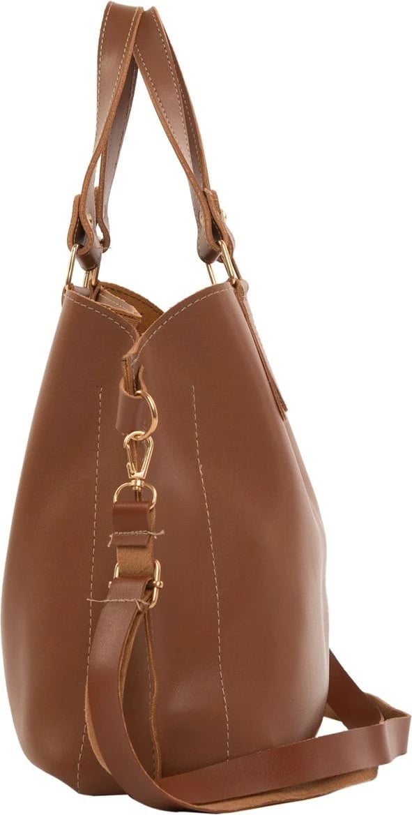 Çantë shpatulle Zoozie Bags, ngjyrë deveje, 32x23x16cm