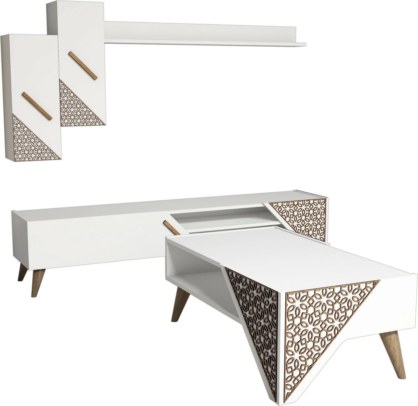 Set mobiljesh për dhomë dite, Beril, e bardhë