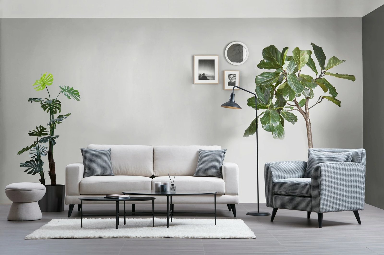 Divan-krevat 3 vende, Atelier del Sofa, nordik, bezhë