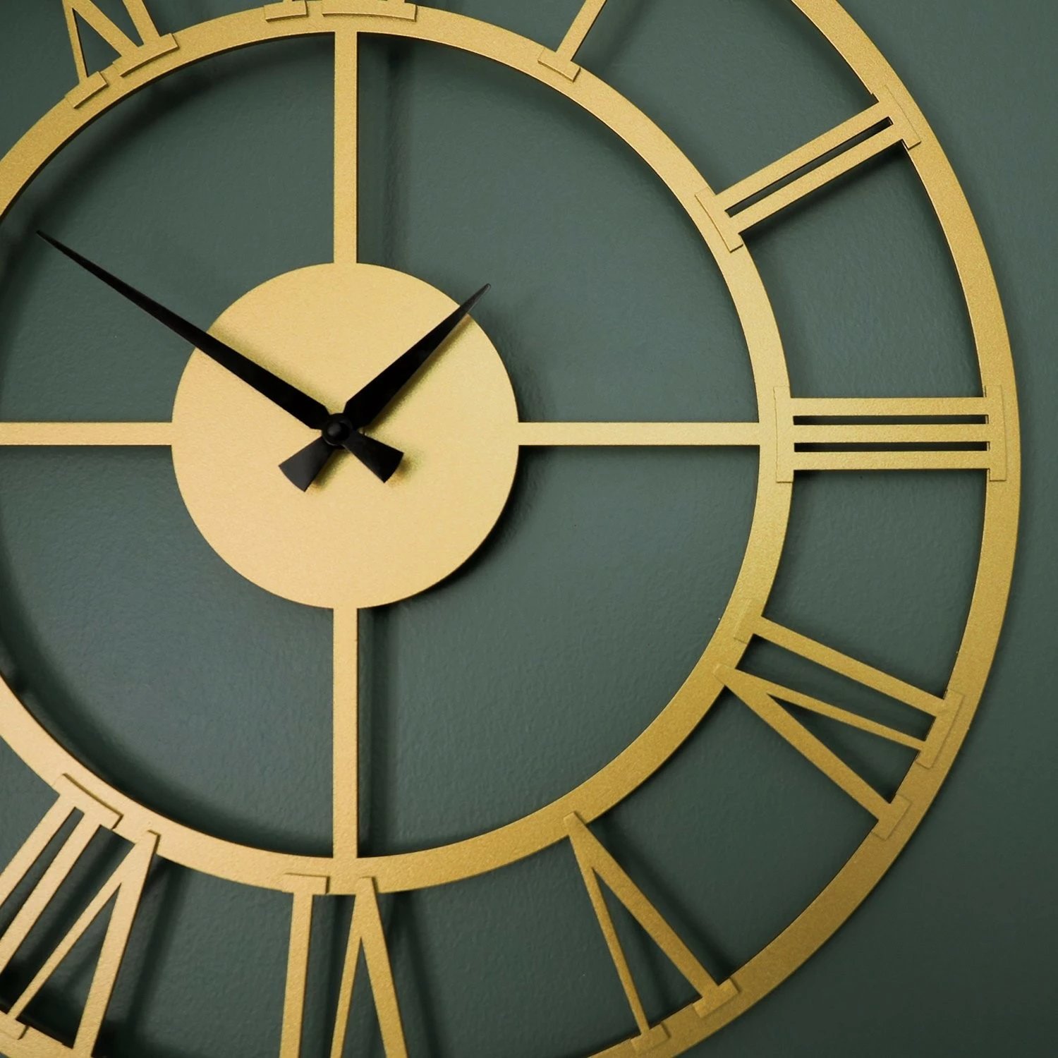 Orë muri dekorative metalike, ngjyrë ari, Wallity, APS035, 49x49cm