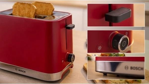 Toster Bosch TAT4M224, 2 feta, 950 W, e kuqe