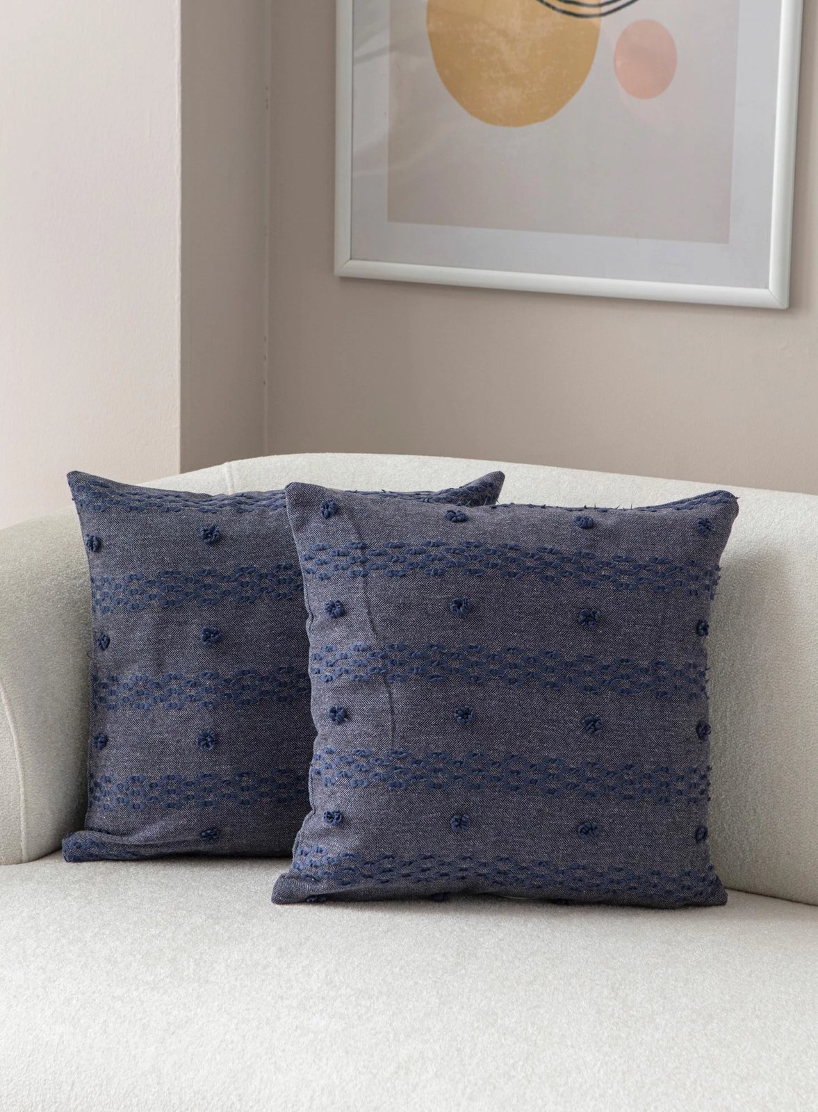 Set mbulesash për jastëk (2 copë), Evila Originals, Tuffet - blu v5