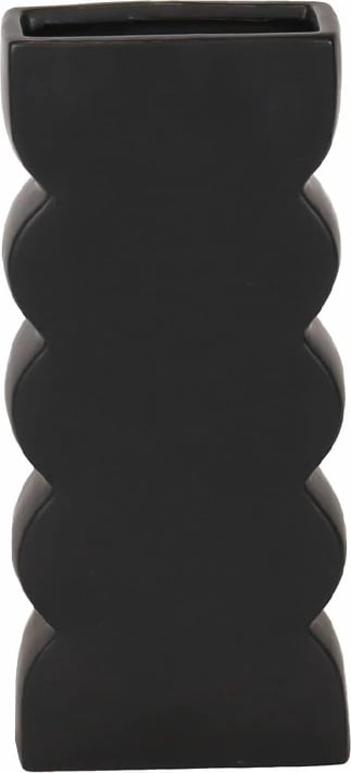 Vazo VEI, qeramike, e zezë, 14.5x7x30.5cm