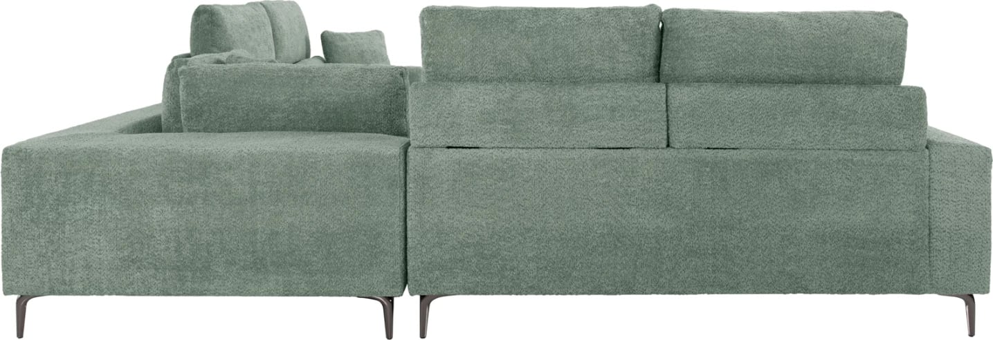 Kënd divani SYMMET FH3269.06, pëlhurë mente, këmbë antracit me shkëlqim, 314x236x90-102H cm