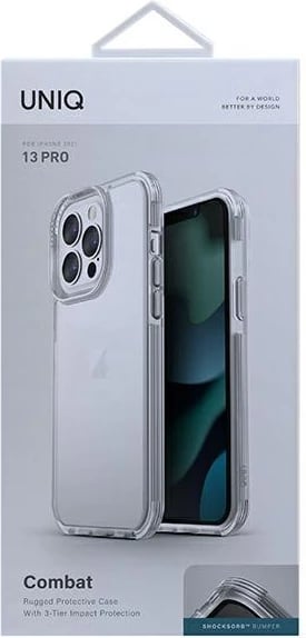 Mbështjellës UNIQ Combat për iPhone 13/13 Pro, Transparent