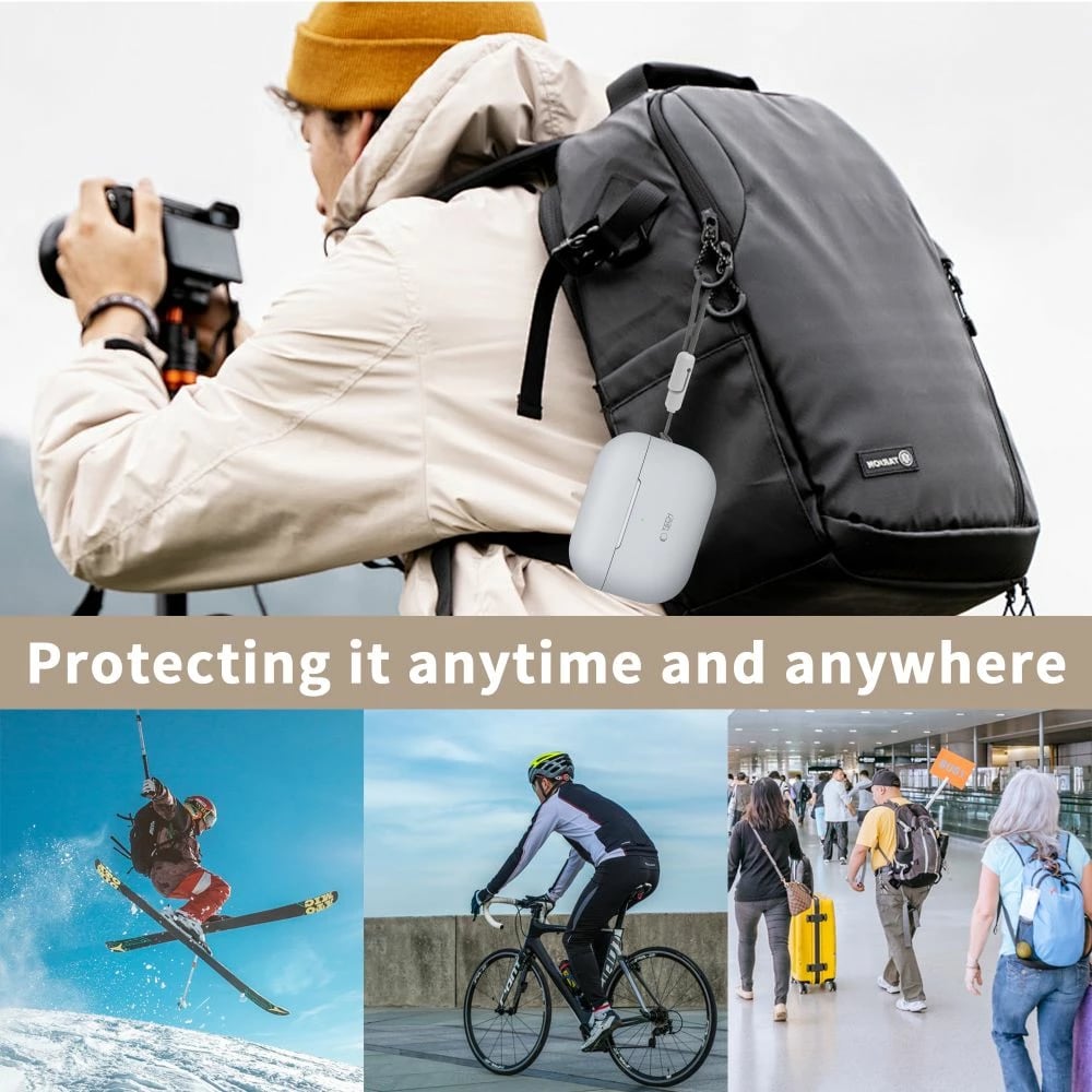 Mbështjellës Tech-Protect për AirPods Pro/Pro 2, silikon, Violet