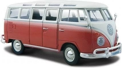Model metalik Maisto Volkswagen Samba 1:25, Kuq-Bardhë