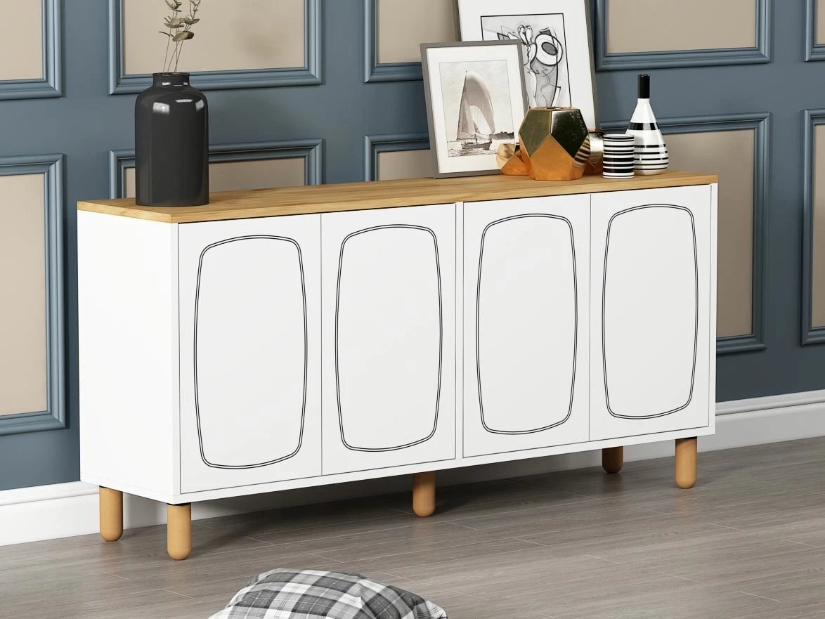 Konsol Skye Decor, Yekta - lis safir, e bardhë