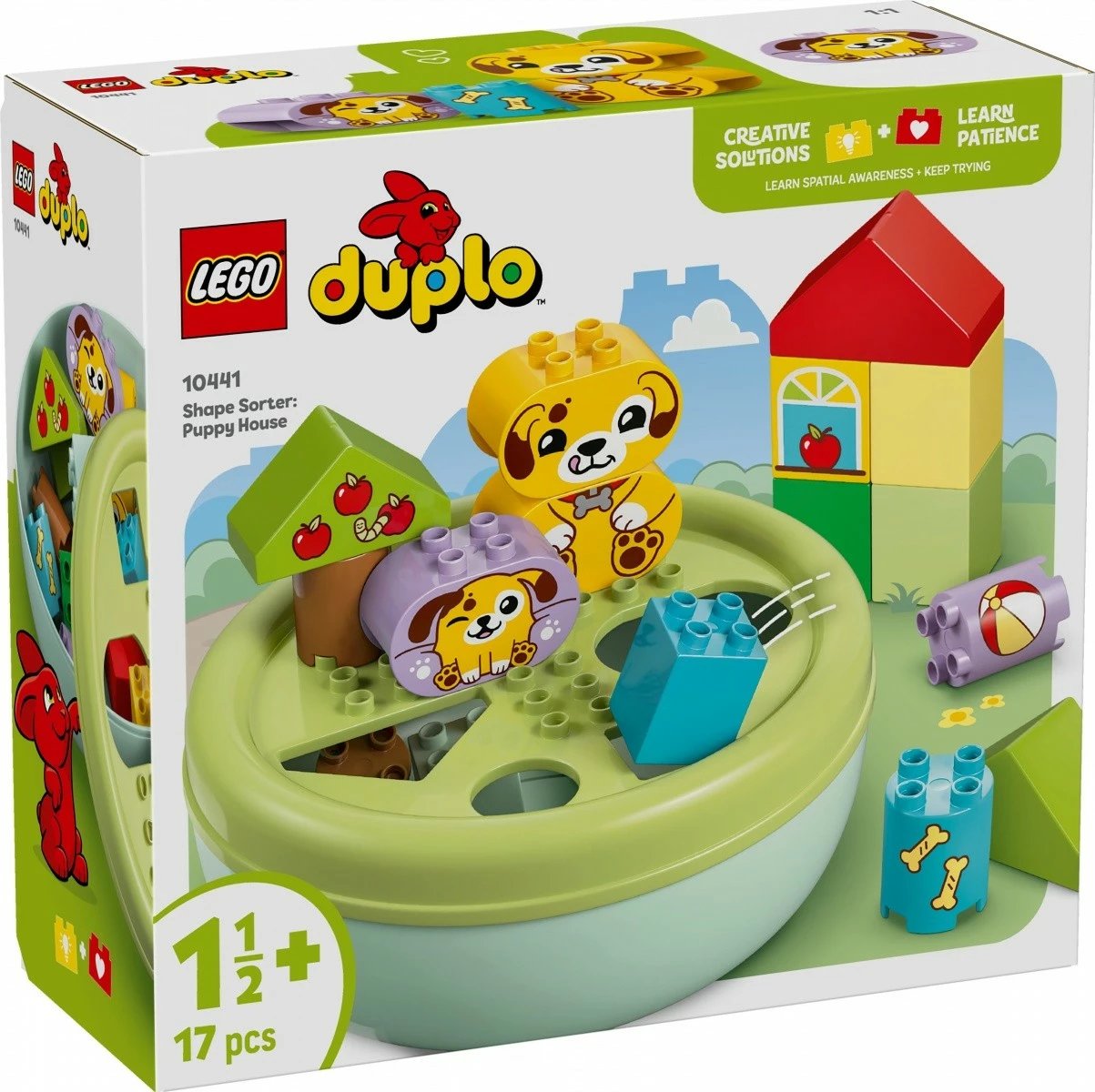 Set lodrash LEGO DUPLO 10441 Shape Sorter: Puppy House, 17 pjesë, shumëngjyrëshe