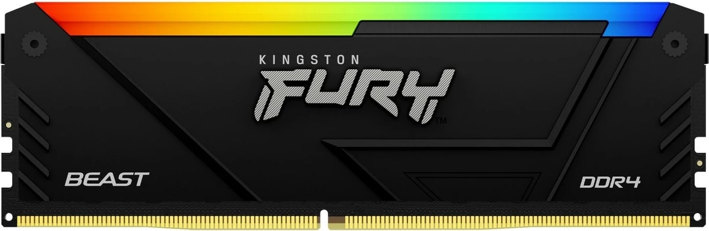 RAM Memorje, Kingston, FURY Beast RGB KF436C18BB2AK4/128, DDR4 128GB (4x32GB) 3600 MHz CL18, me radiator, RGB, set 4