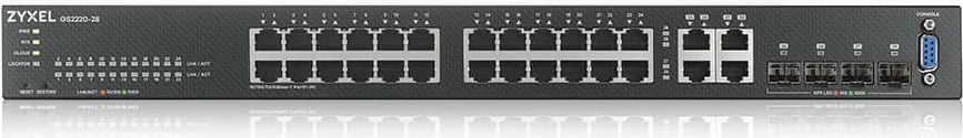 Switch Zyxel GS2220-28, 24x Gigabit Ethernet, 4x Combo, Managed, Rackmount, i zi