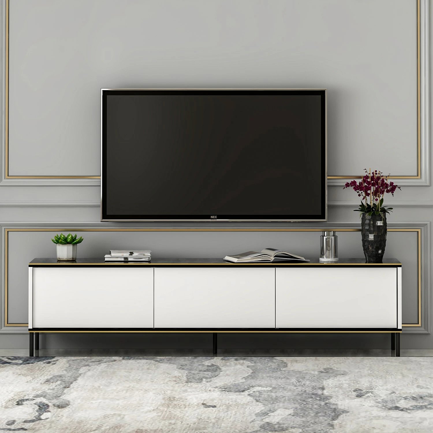 Komodë TV Hanah Home, Imaj - e bardhë