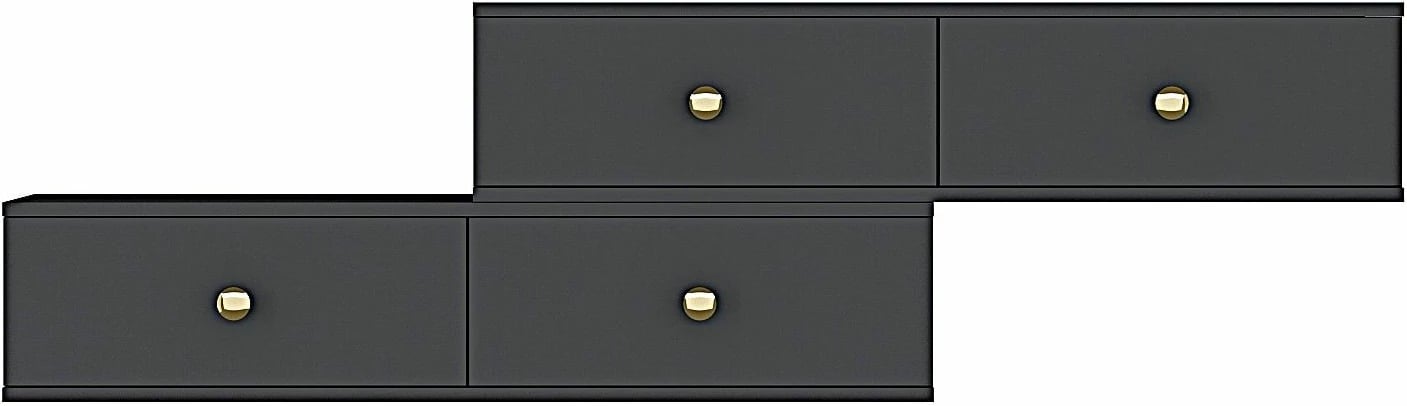 Komodë TV Zuzu Double, ngjyrë antracit, Skye Decor