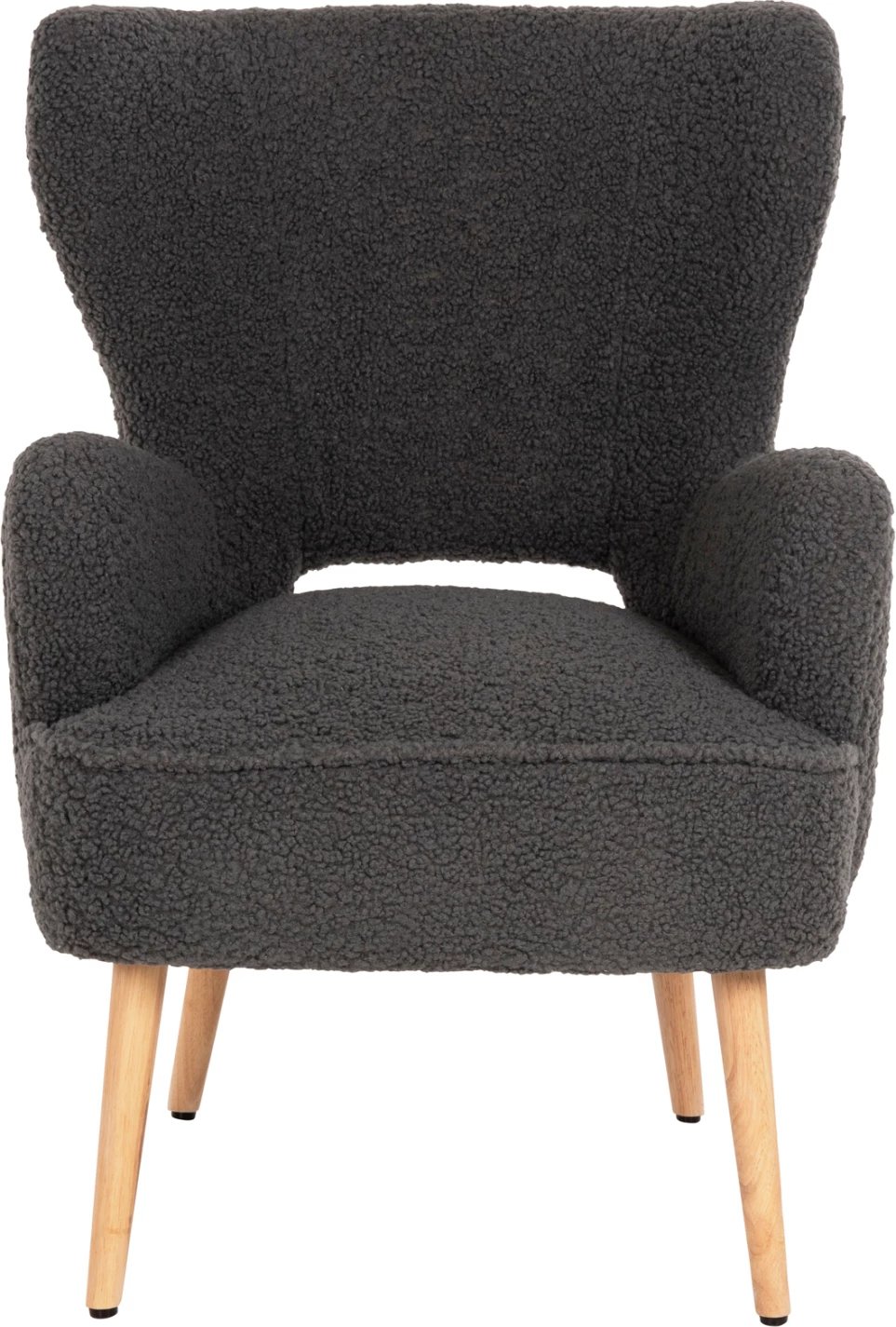 Fotelje MYLIE FH8394.21, pëlhurë boucle gri, 66x75x93H cm