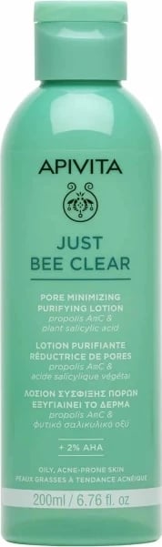 Tonik pastrues matifikues për femra Apivita Just Bee Clear Pore Minimizing Purifying Lotion, 200ml