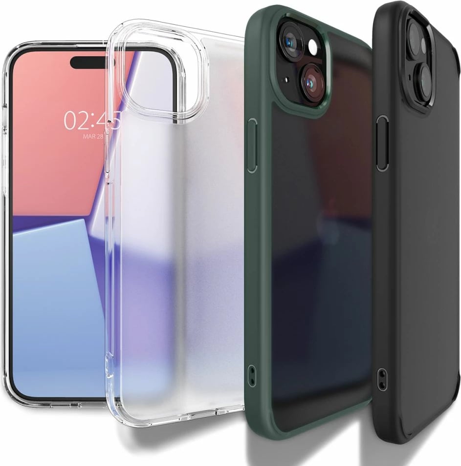 Mbështjellës Spigen Ultra Hybrid për iPhone 15, frost black, Transparent/Black Mbështjellës Spigen Ultra Hybrid për iPhone 15, frost black, Transparent/Black