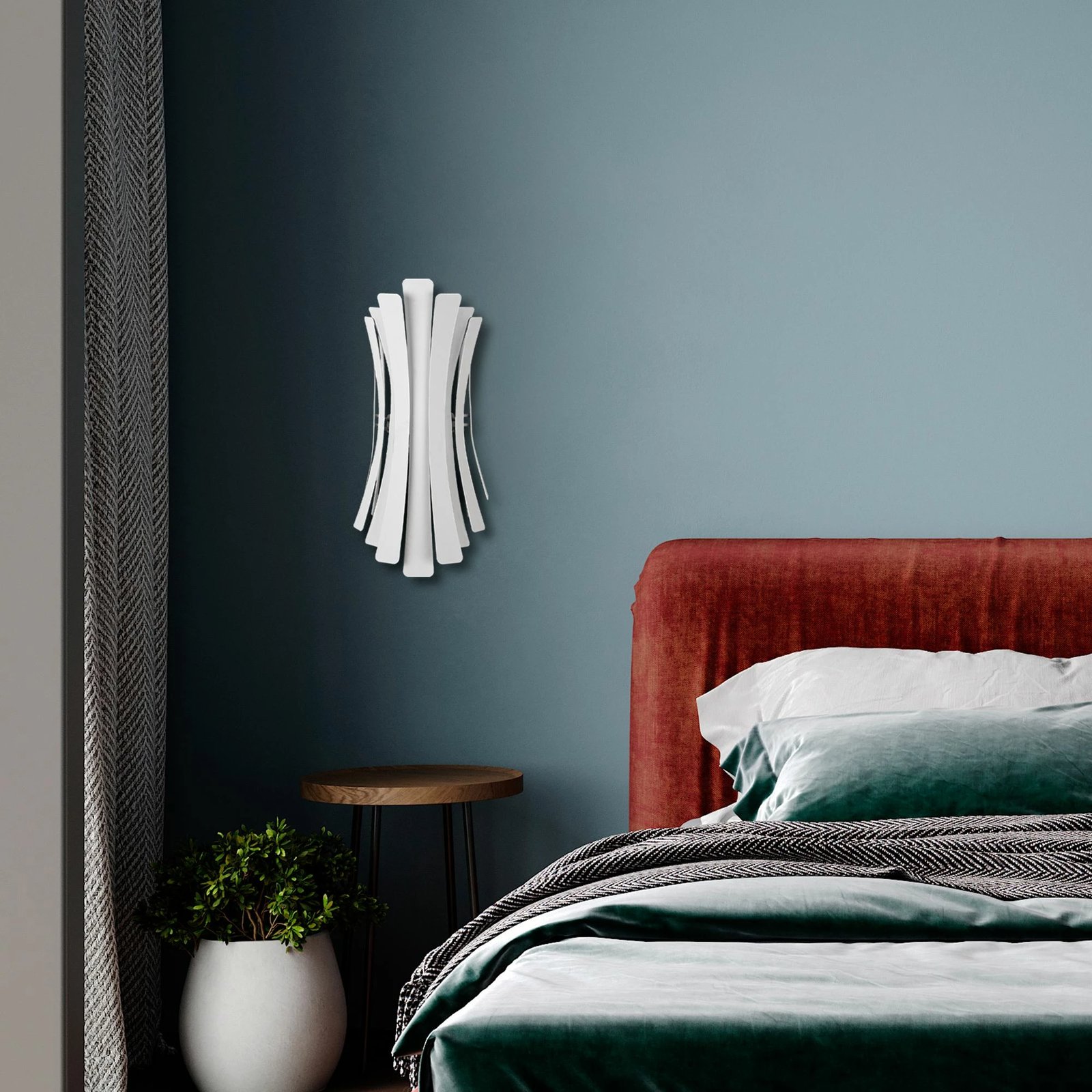 Llambë muri Opviq, Lınea - 15441, trup metalik, e bardhë