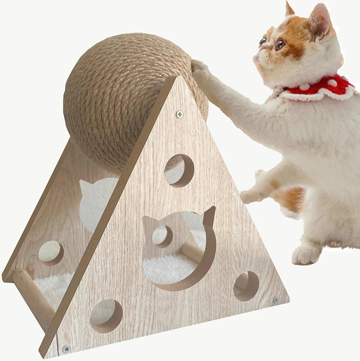 Lodër prej pëlhure për mace, Paws & Whiskers, Milo, bezhë