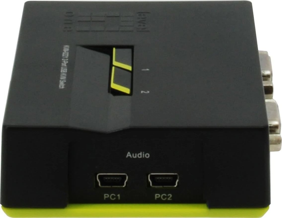 Switch KVM LevelOne 2-Port USB VGA, 2048 x 1536, i zi, jeshil