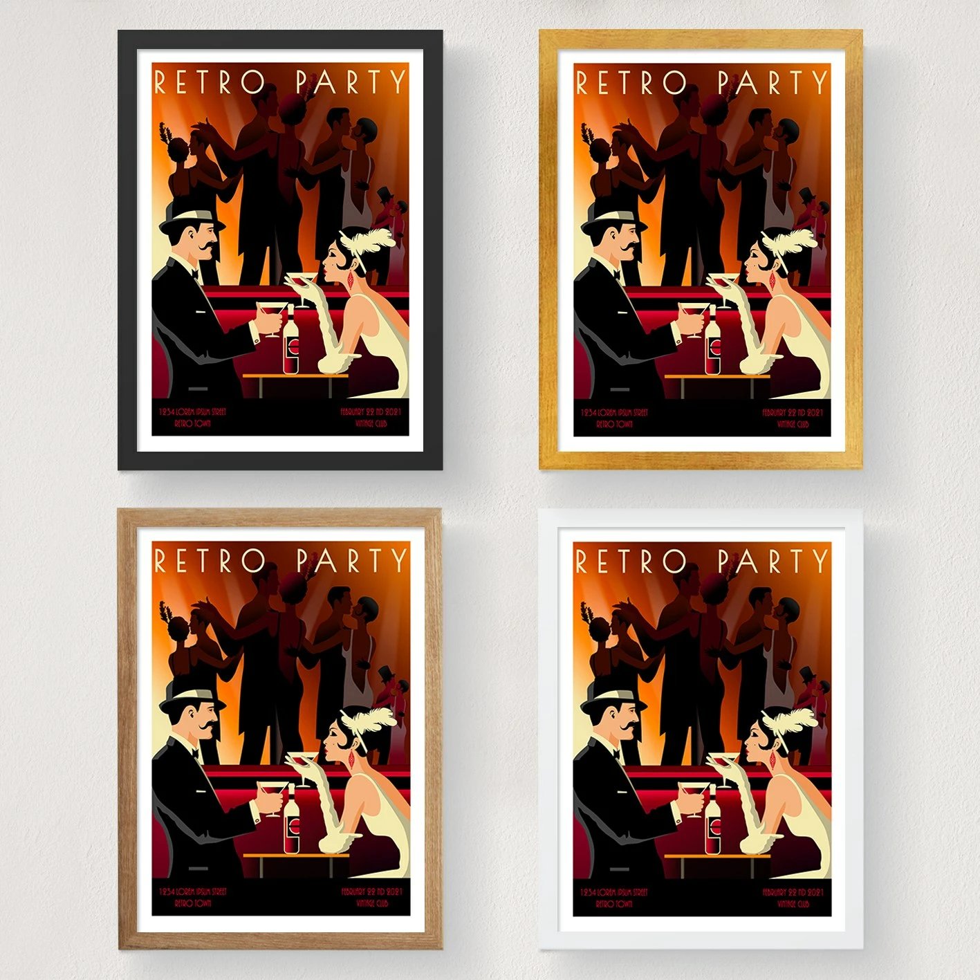 Poster A3, Party - 1972