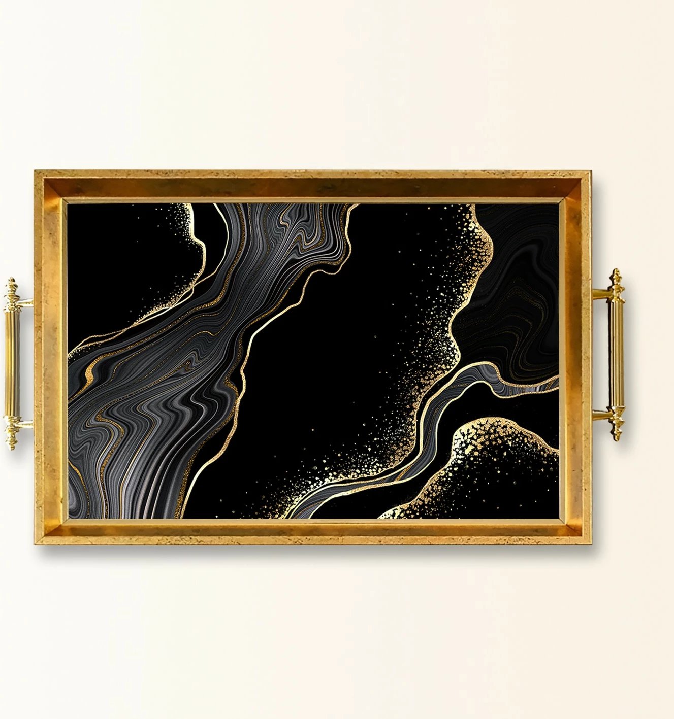 Tabaka dekorative prej qelqi, dizajn Aberto, TPEA9872, shumëngjyrëshe, 50x29x3.5cm Tabaka dekorative prej qelqi, dizajn Aberto, TPEA9872, shumëngjyrëshe, 50x29x3.5cm