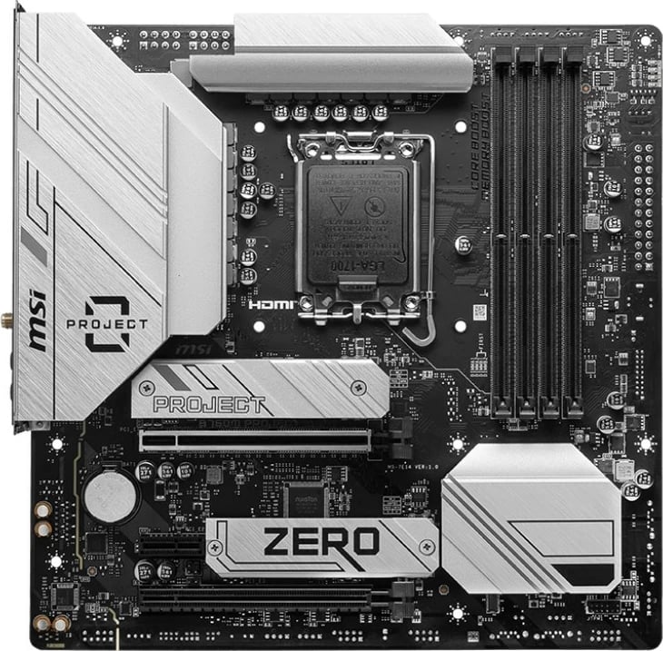 Pllakë amë MSI B760M Project Zero, Socket LGA 1700, micro ATX