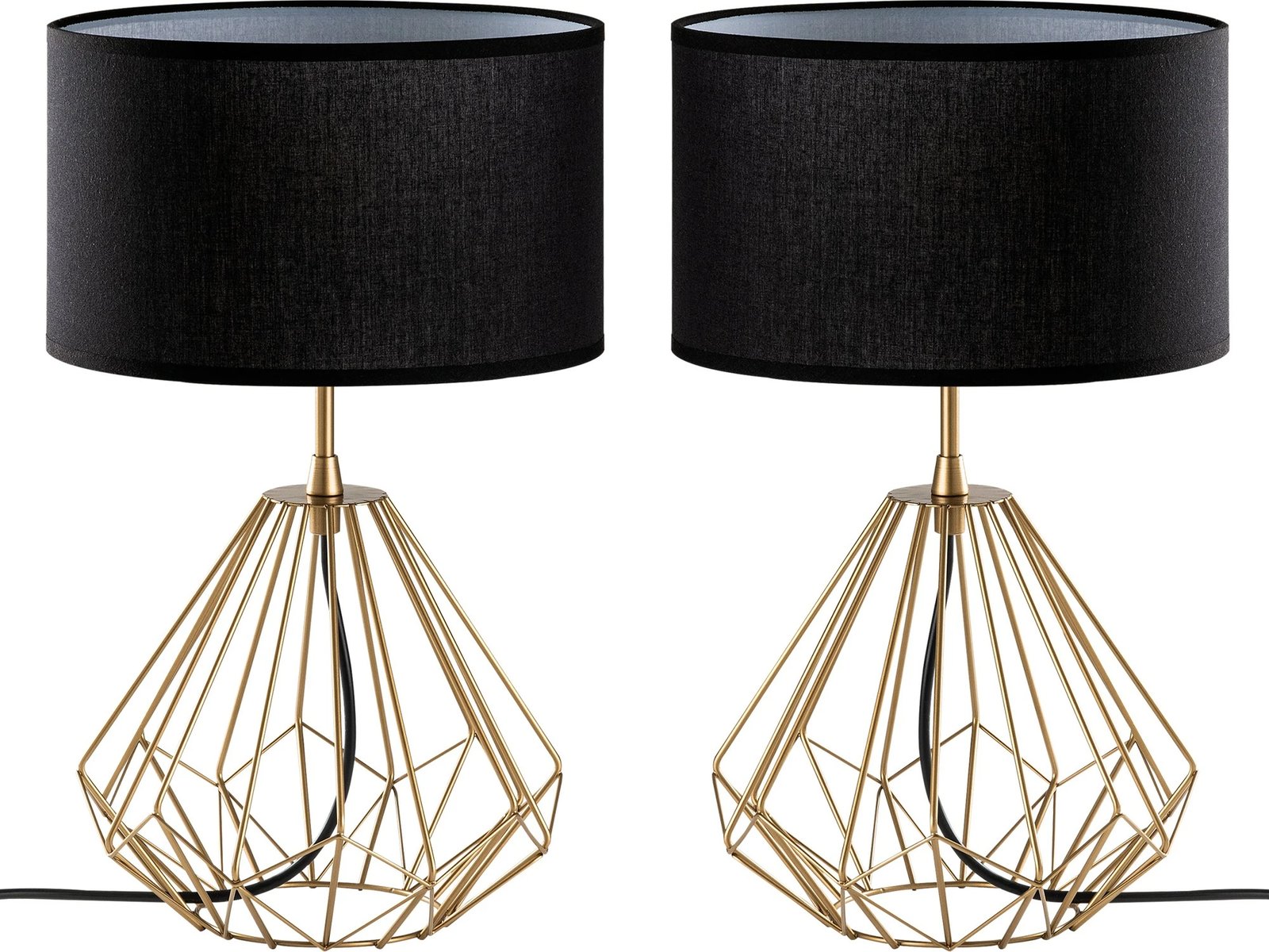 Set llamba tavoline Opviq, Diamond, ngjyrë ari, S-710 (2 copë)