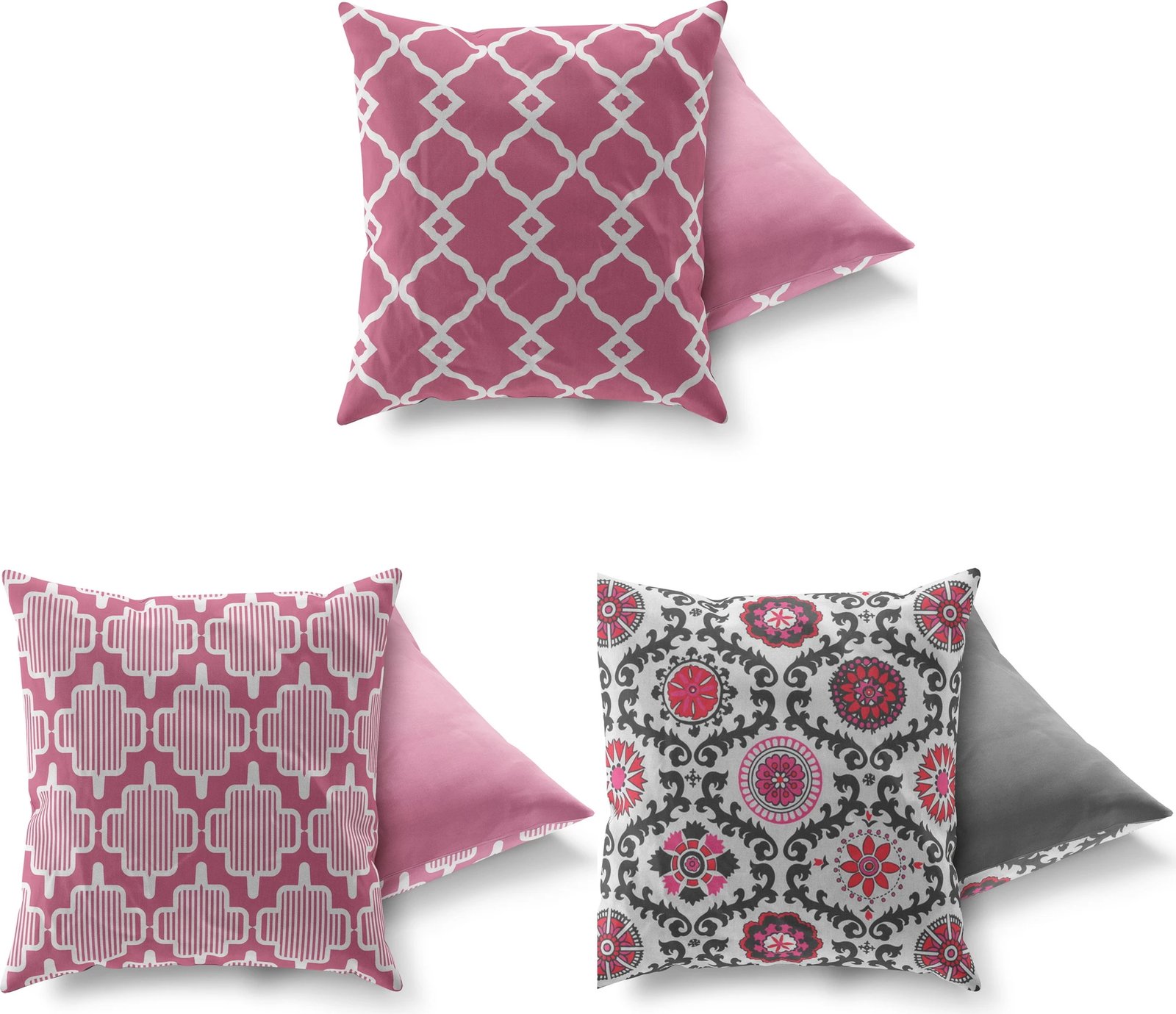 Set jastëkësh dekorativ (3 copë), shumëngjyrësh, AC-4305-4623-4317