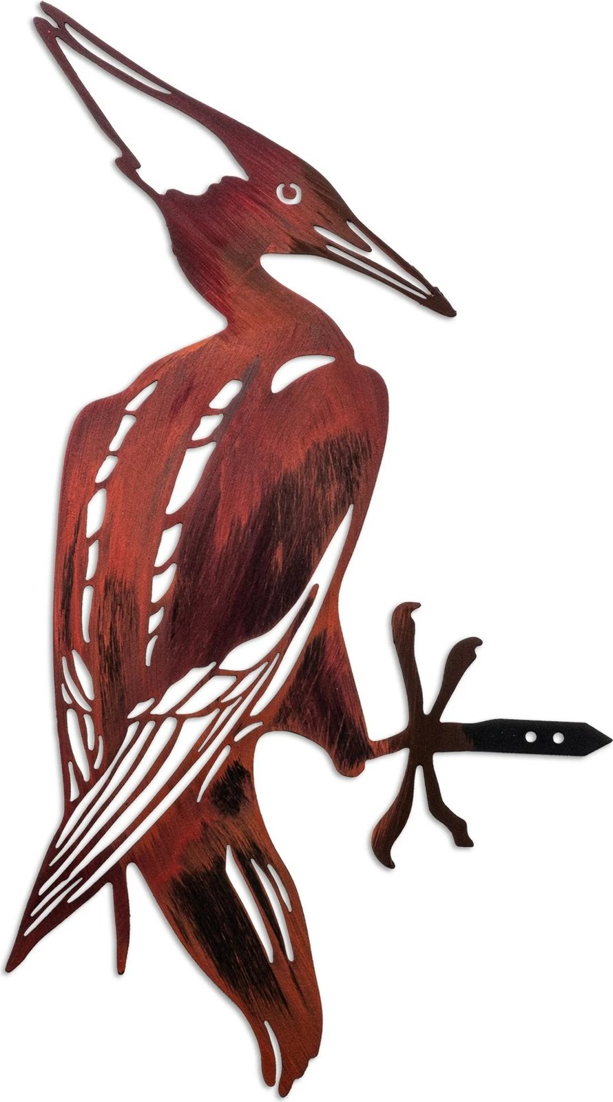 Objekt dekorativ për kopsht, zog në degë, Aberto Design, shumëngjyrësh, 40x22cm