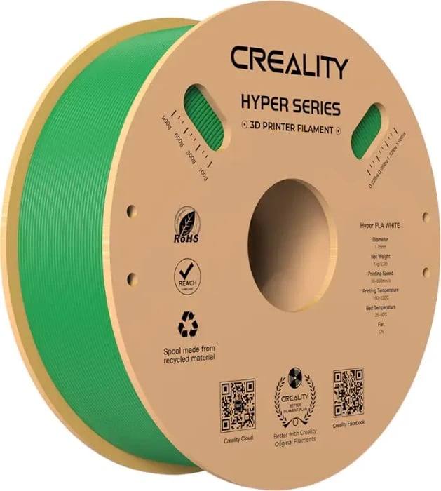 Filament PLA Creality Hyper Series 1.75 mm, 1 kg, Gjelbër