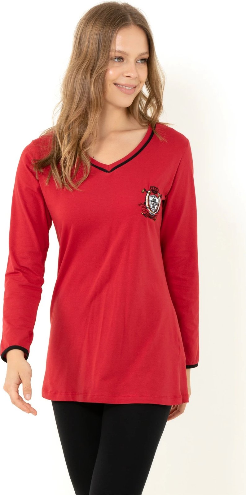 Set pizhamash për gra, ngjyrë e kuqe Claret, Jumeon 002-000254