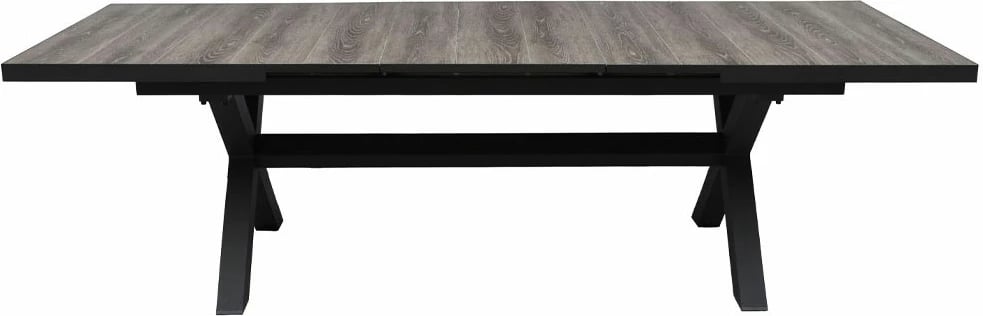 Tavolinë e zgjatshme Sorpresa, ngjyrë gri e errët, 202x101x77