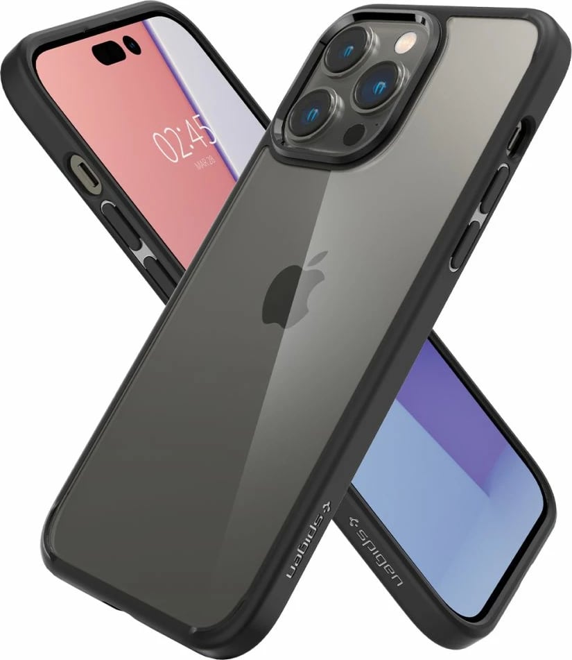 Mbështjellës Spigen Ultra Hybrid për iPhone 14 Pro, Matte Black