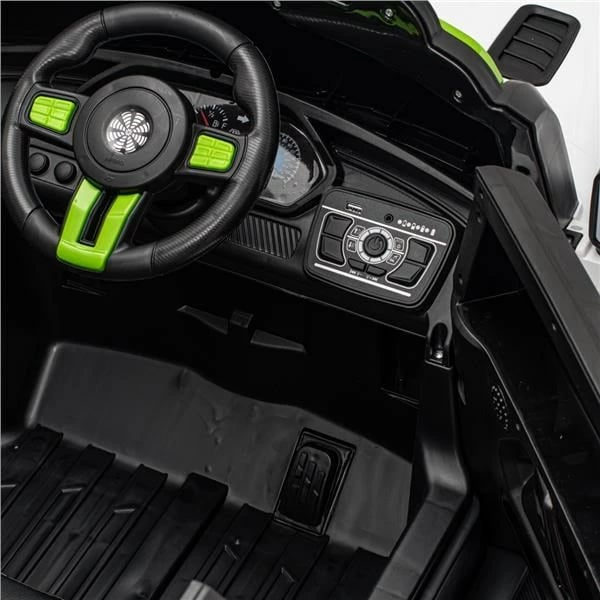 makinë elektrike për fëmijë, Baby Mix Flexible, 12V 14Ah 2x45W, RC 2.4G, kapacitet 50 kg, e bardhë