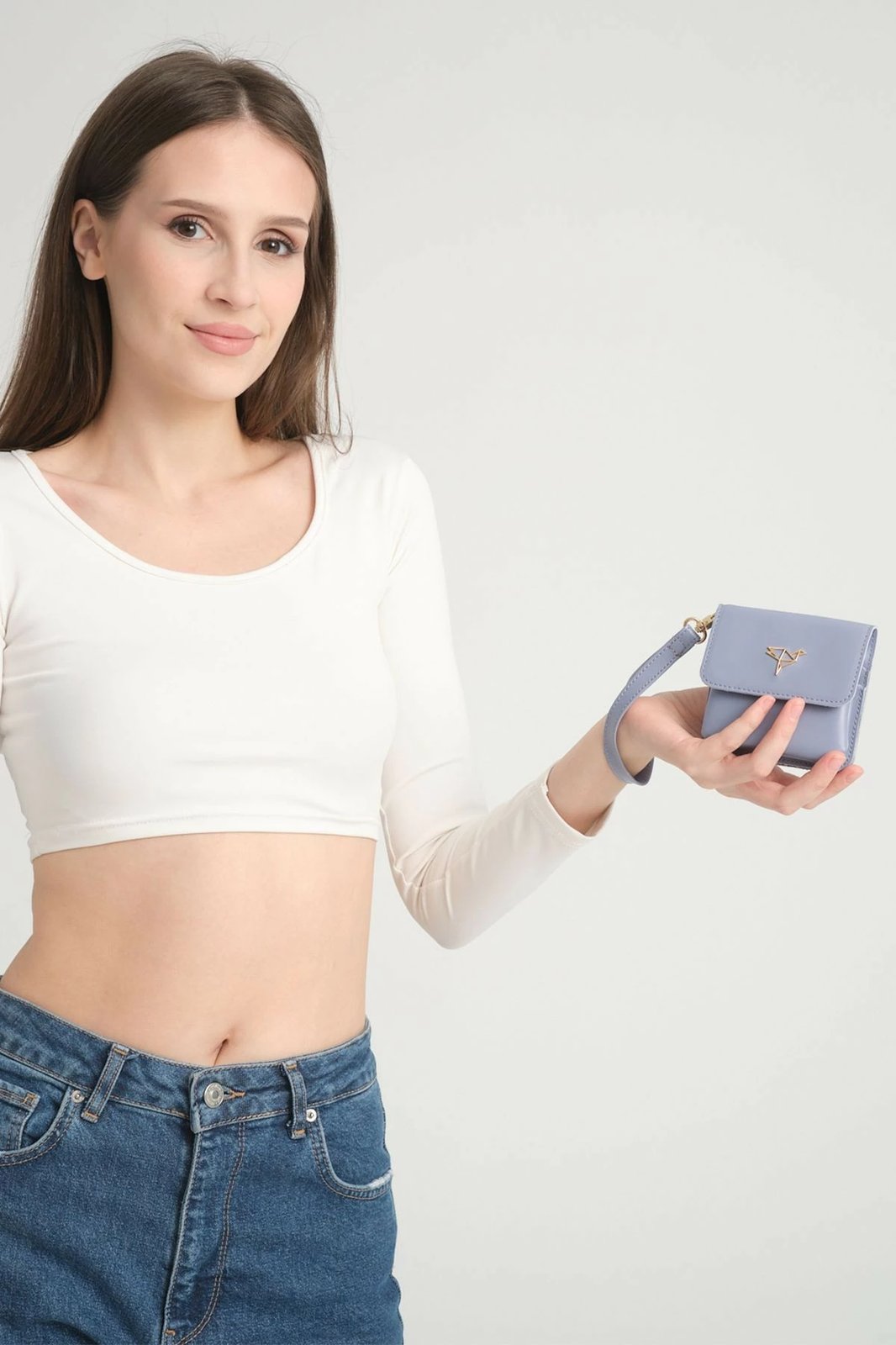 Portofol për femra, ngjyrë baby blue, Zoozie Bags, Mini Best