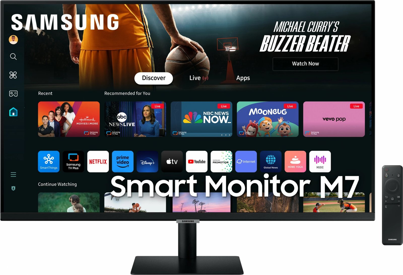Monitor Samsung M70D, 32", 4K Ultra HD, LED, i zi