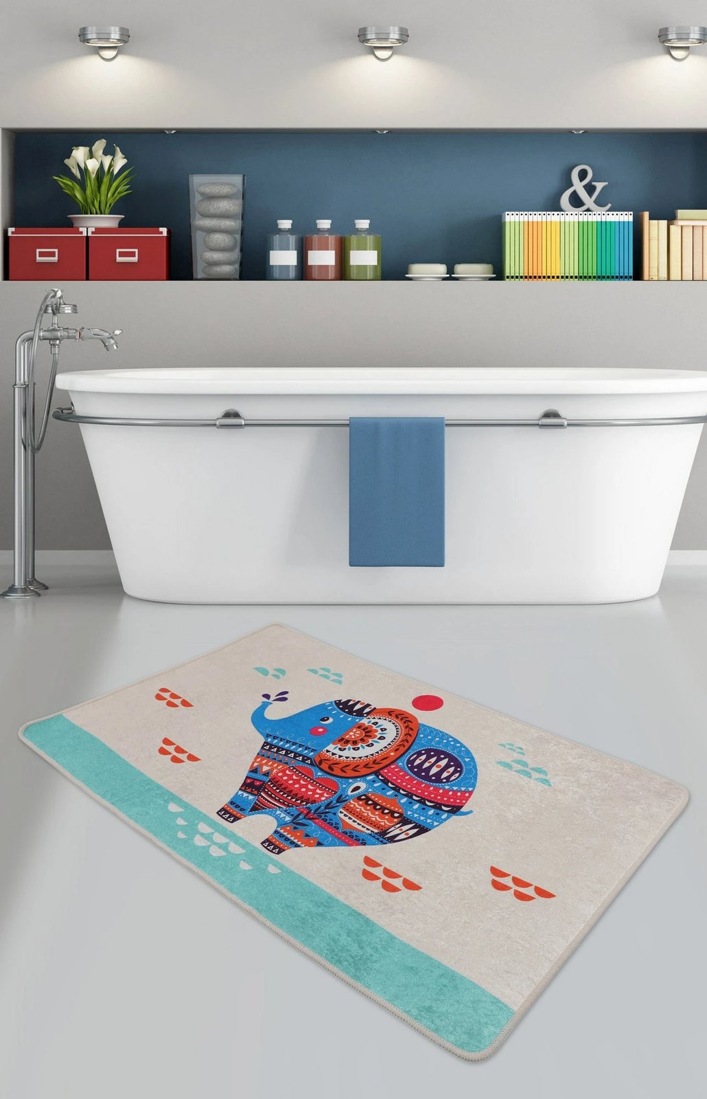 Tapet banjoje Mijölnir, dizajn etnik, shumëngjyrësh, 80x120cm