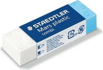 Gomë STAEDTLER Mars plastic combi, e bardhë, 1 copë